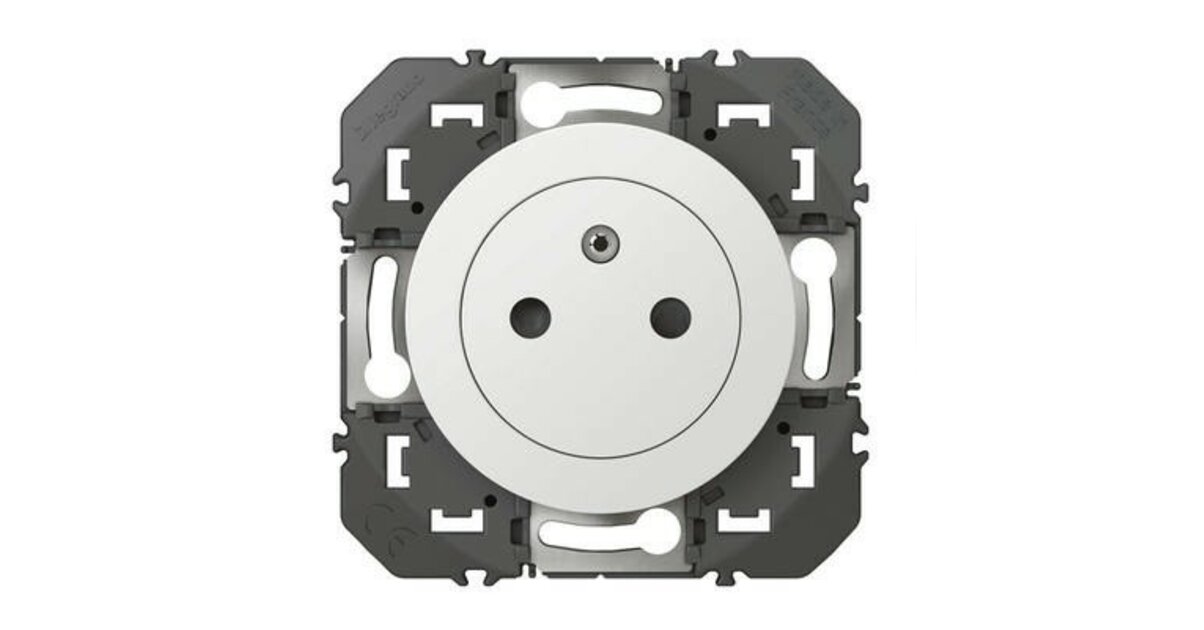 LEGRAND Dooxie Steckdose – 16 A, Mit Erdung, Kindersicherung, Einziehbarer Sockel, Schwarz, 6 Stk.